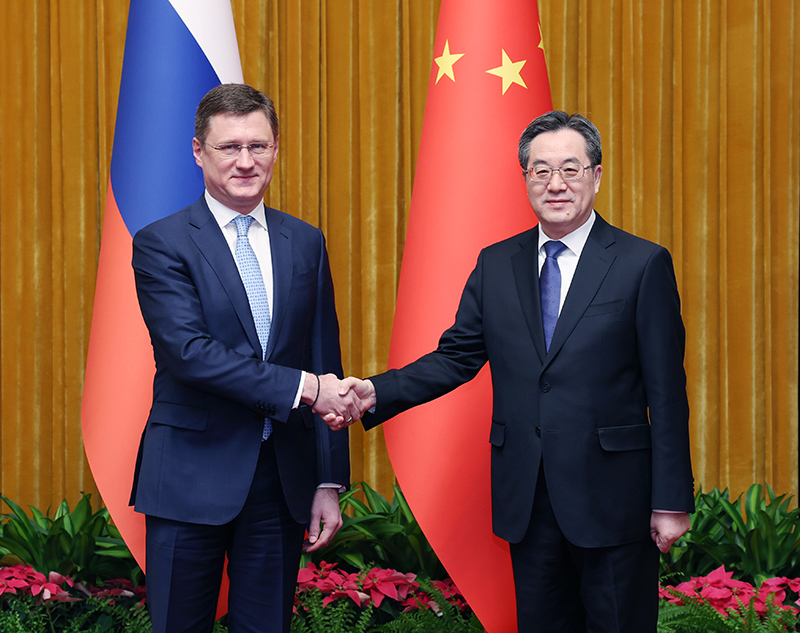 丁薛祥与俄罗斯副总理诺瓦克共同主持中俄能源合作委员会第二十次会议「相关图片」